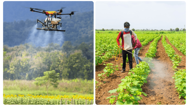 Differences Between Drone and Manual Spraying Methods